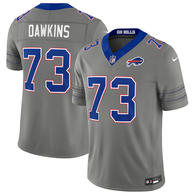Men's Gray Buffalo Bills #73 Dion Dawkins F.U.S.E. 2026 Nickel City Vapor Stitched Football Jersey